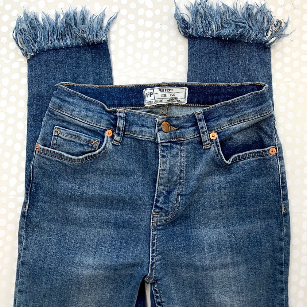 Free people Great Heights Frayed Skinny Jeans - Picture 9 of 15